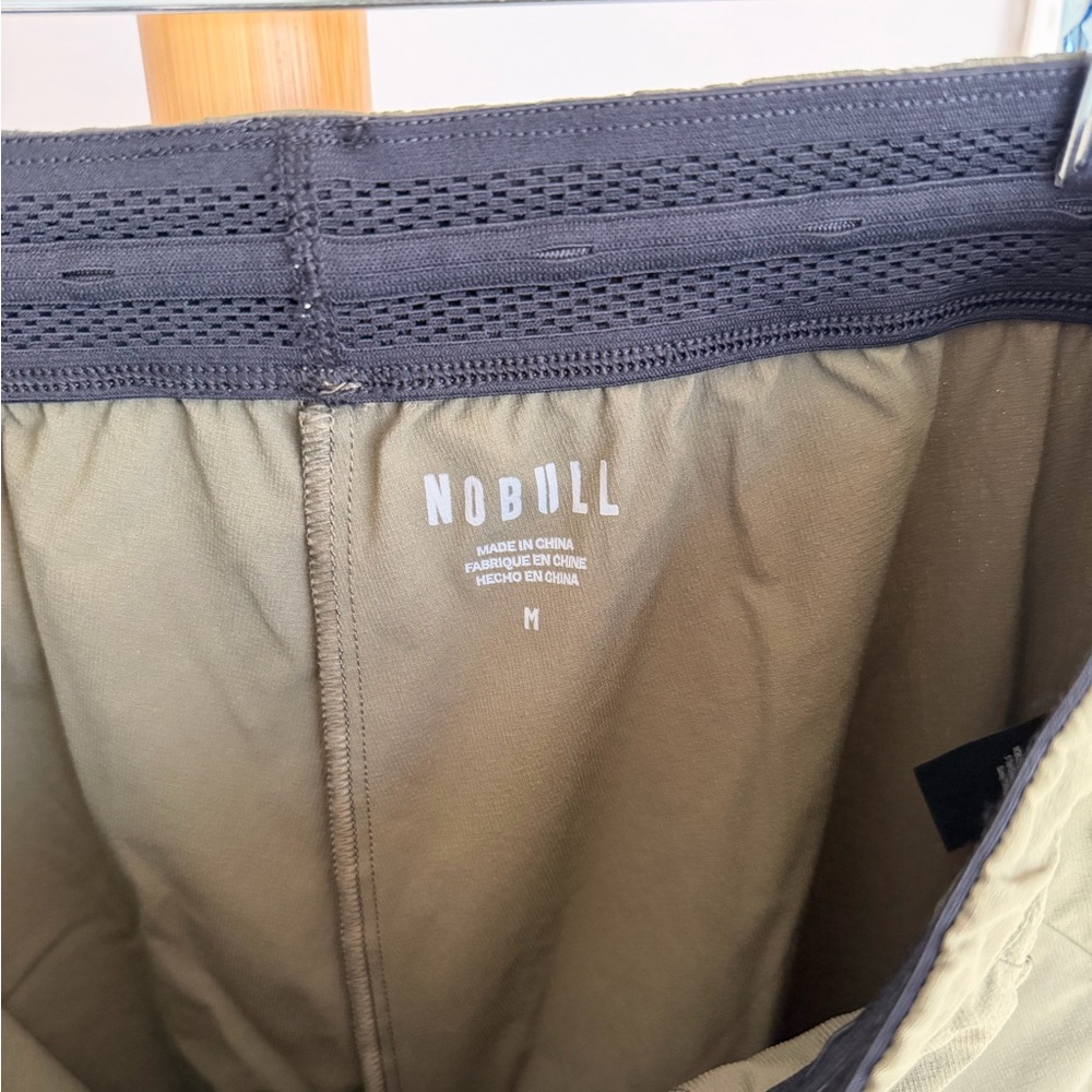 NOBULL Men’s Army Green Athletic Nylon Stretch Zip Pockets Jogger Pant Sz M - Picture 4 of 5